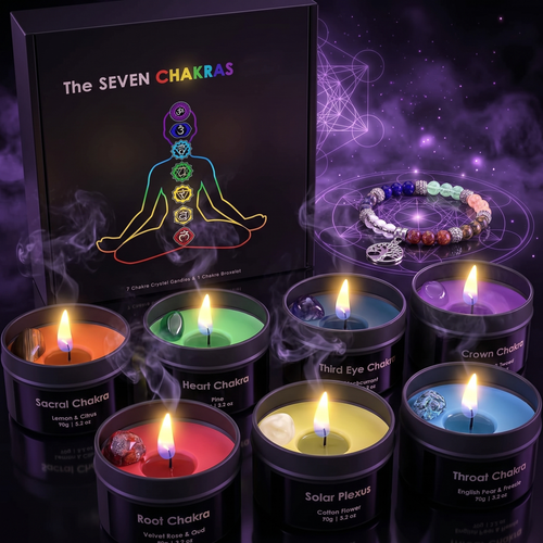 The Seven Chakras candle set